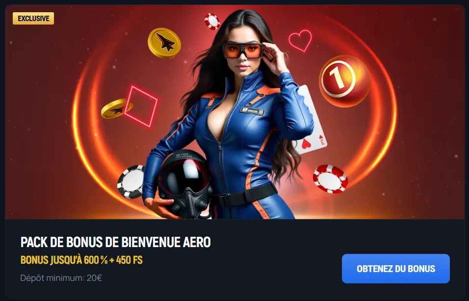 Meilleurs bonus de bienvenue pour les joueurs de Aerobet